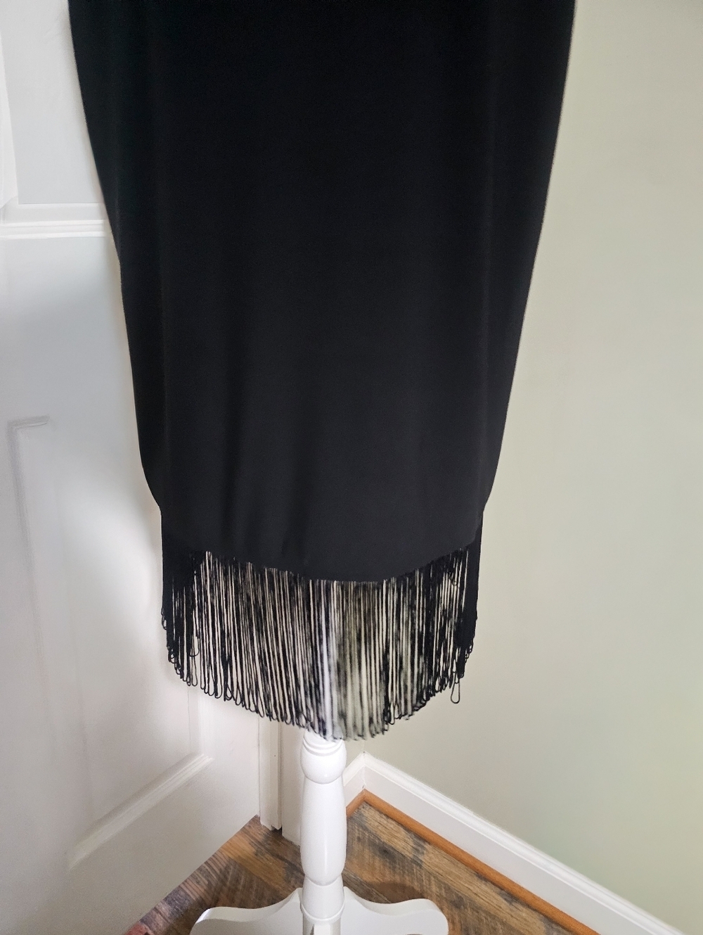 Tribal Black Fringe Tank Top NWT Size L Festival Western Concert Office Siren - Picture 4 of 7